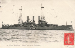 TRANSPORTS - Bateaux - Guerre - Le Cuirassé Américain "Kansas" En Rade De Cherbourg - Carte Postale Ancienne - Guerra