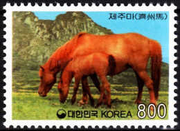 KOREA SOUTH 1998 Definitive FAUNA Animals: Horse Breeding. Pony, MNH - Caballos