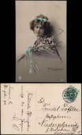 Ansichtskarte  Menschen Schöne Frau Fotokunst 1910  Gel. Stempel Merane - People