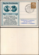 Ganzsache  Tag Der Briefmarke Der 11. Kongress 1937  Sonderstempel Marienburg - Zonder Classificatie