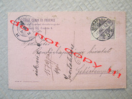 STEINER ÁRMIN ÉS FERENCZ, Budapest ( 1901 ) From Budapest To Fehertemplom ( Bela Crkva ) - Enteros Postales