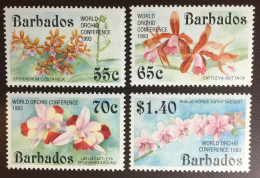 Barbados 1993 World Orchid Conference Orchids Flowers MNH - Orchideen