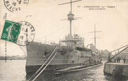 TRANSPORTS - Bateaux - Guerre - Cherbourg - Le "Desaix" Dans L'Arsenal - Port - Carte Postale Ancienne - Oorlog