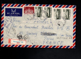 ROUMANIE AFFRANCHISSEMENT COMPOSE SUR  LETTRE AVION RECOMMANDEE POUR LA FRANCE 1975 - Storia Postale