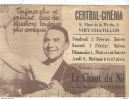 Bb // Vintage // Old French Movie Program / Programme Cinéma CENTRAL Cinéma // Georges MILTON Nu Comme Un Ver - Programma's