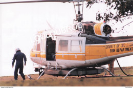 LOS ANGELES 10/1996 INCENDIE INTERVENTION DES POMPIERS PHOTO DE PRESSE AGENCE ANGELI FORMAT 27 X 18 CM R9 - Places