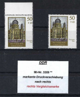 DDR Mi-Nr. 3359 DRUCKVERSCHIEBUNG Postfrisch - Siehe Beschreibung Und Bild - Abarten Und Kuriositäten