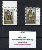 DDR Mi-Nr. 3359 DRUCKVERSCHIEBUNG Postfrisch - Siehe Beschreibung Und Bild - Variétés Et Curiosités