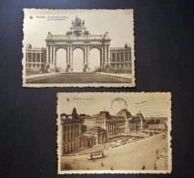 België - Belgique - Brussel  CPA - Arcade Monumentale Du Cinquantenaire - Palais Du Roi  - Transport  - Used Card  1931 - Bruxelles La Nuit