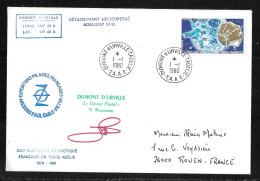 92-Y&T PA 49 Du 1.1.1980TERRE ADELIE. Superbe Pli Détachement ADELICOP XVII Signature Gérant Postal-XXXème MISSION - Cartas & Documentos