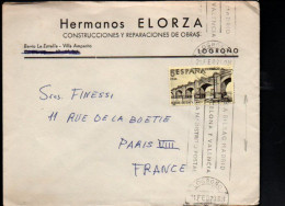 ESPAGNE SEUL SUR LETTRE POUR LA FRANCE 1970 - Storia Postale