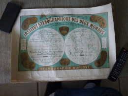 Institut Sténographique Des Deux Mondes 1917 136 Mots à La Minute - Diplome Und Schulzeugnisse