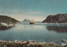 Greenland Gronland - Godthab Bay With Ship M/S Umanak - Greenland