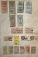 !!! AOF, LOT DE TIMBRES FISCAUX - Usados