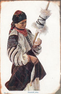 Ukraine - Woman Spinning Art Sozanski 1910 Edition D.G.Lwow - Ucraina