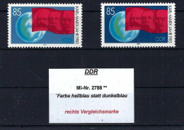 DDR Mi-Nr. 2788 FARBÄNDERUNG Postfrisch - Siehe Beschreibung Und Bild - Variétés Et Curiosités