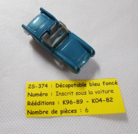 Kinder - Voiture Décapotable Bleue Foncé - 2S 374 - Sans BPZ - Steckfiguren