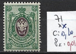 RUSSIE 71 ** Côte 0.20 € - Ungebraucht