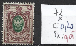 RUSSIE 72 * Côte 0.20 € - Neufs