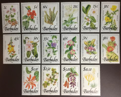 Barbados 1989 Wild Plants Flowers Definitives Set MNH - Autres & Non Classés