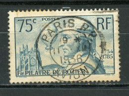 FRANCE - PILATRE DE ROZIER - N° Yvert 313 Obli. Ronde De 1936 - Used Stamps