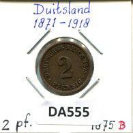 2 PFENNIG 1874 B DEUTSCHLAND Münze GERMANY #DA555.2.D.A - 2 Pfennig