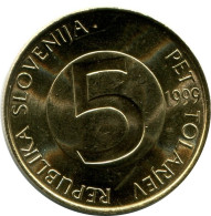 5 TOLAR 1999 ESLOVENIA SLOVENIA UNC Head Capricorn Moneda #M10216.E.A - Slovenia