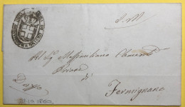 1860 G.P. URBINO X FERMIGNANO - ...-1850 Préphilatélie