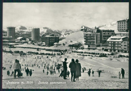 Torino Sestriere Nevicata Sci Foto FG Cartolina MZ0479 - Other & Unclassified