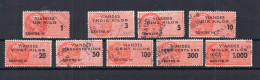 !!! FISCAUX VIANDES, SERIE N°63/71 OBLITEREE - Zegels