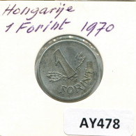 1 FORINT 1970 HONGRIE HUNGARY Pièce #AY478.F.A - Hungary