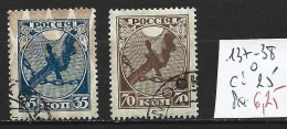 RUSSIE 137-138 Oblitérés Côte 25 € - Usados