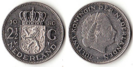 NETHERLANDS 1980. 2.50 Gulden Coin. Km#191, UNC - 1948-1980 : Juliana