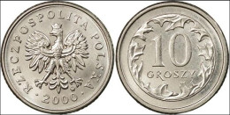 POLAND 2000. 10 Groszy Coin. Y#279, XF-UNC - Poland