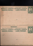 PARAGUAY ENTIER CARTE REPONSE 6 CENTAVOS VERT NEUF - Paraguay