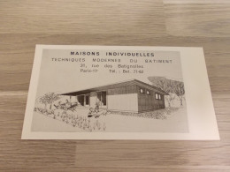 Reclame Advertentie Uit Oud Tijdschrift 1955 - Maisons Individuelles - Techniques Modernes Du Batiment - Reclame