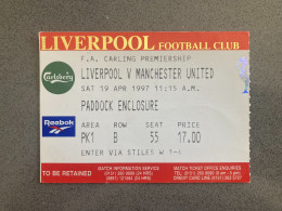 Liverpool V Manchester United 1996-97 Match Ticket - Biglietti D'ingresso