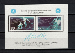 Germany 1984 Olympic Games Los Angeles, Gymnastics, Cycling  Vignette MNH - Sommer 1984: Los Angeles