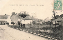 FRANCE - Villiers Sur Seine (S Et M) - Vue Sur L'entrée Du Pays Et La Place - Animé - Carte Postale Ancienne - Provins