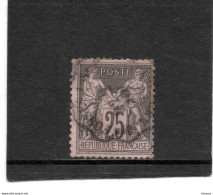 FRANCE 1884 SAGE Yvert 97 Oblitéré Piquage Décalé - 1876-1898 Sage (Type II)