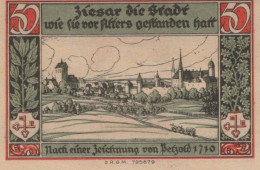 50 PFENNIG 1914-1924 Stadt ZIESAR Saxony UNC DEUTSCHLAND Notgeld Banknote #PD385 - [11] Emissions Locales