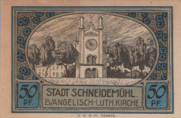 50 PFENNIG 1914-1924 Stadt SCHNEIDEMÜHL Posen UNC DEUTSCHLAND Notgeld #PD302 - [11] Emissions Locales