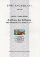 Germany Deutschland 1984-19 200 Jahrestag Der Eröffnung Des Schleswig-Holsteinischen Canals, Ship, Canceled In Bonn - 1981-1990