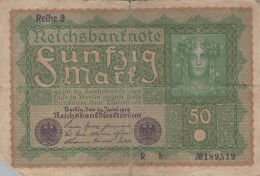 50 MARK 1919 Stadt BERLIN DEUTSCHLAND Papiergeld Banknote #PL062 - Lokale Ausgaben