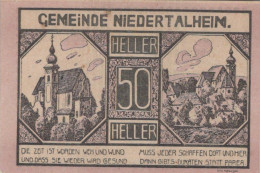 50 HELLER Stadt NIEDERTALHEIM Oberösterreich Österreich Notgeld #PJ242 - Lokale Ausgaben