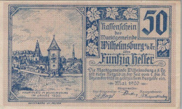 50 HELLER 1920 Stadt WILHELMSBURG Niedrigeren Österreich Notgeld #PD941 - Lokale Ausgaben