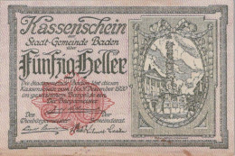 50 HELLER 1920 Stadt Wien Österreich Notgeld Banknote #PJ230 - Lokale Ausgaben