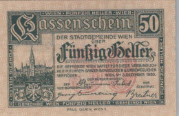 50 HELLER 1920 Stadt Wien Österreich Notgeld Banknote #PF774 - Lokale Ausgaben
