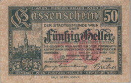 50 HELLER 1920 Stadt Wien Österreich Notgeld Banknote #PF299 - Lokale Ausgaben