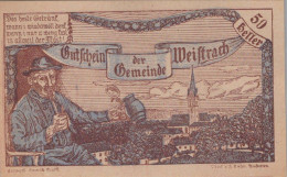50 HELLER 1920 Stadt WEISTRACH Niedrigeren Österreich Notgeld Papiergeld Banknote #PG798 - [11] Lokale Uitgaven